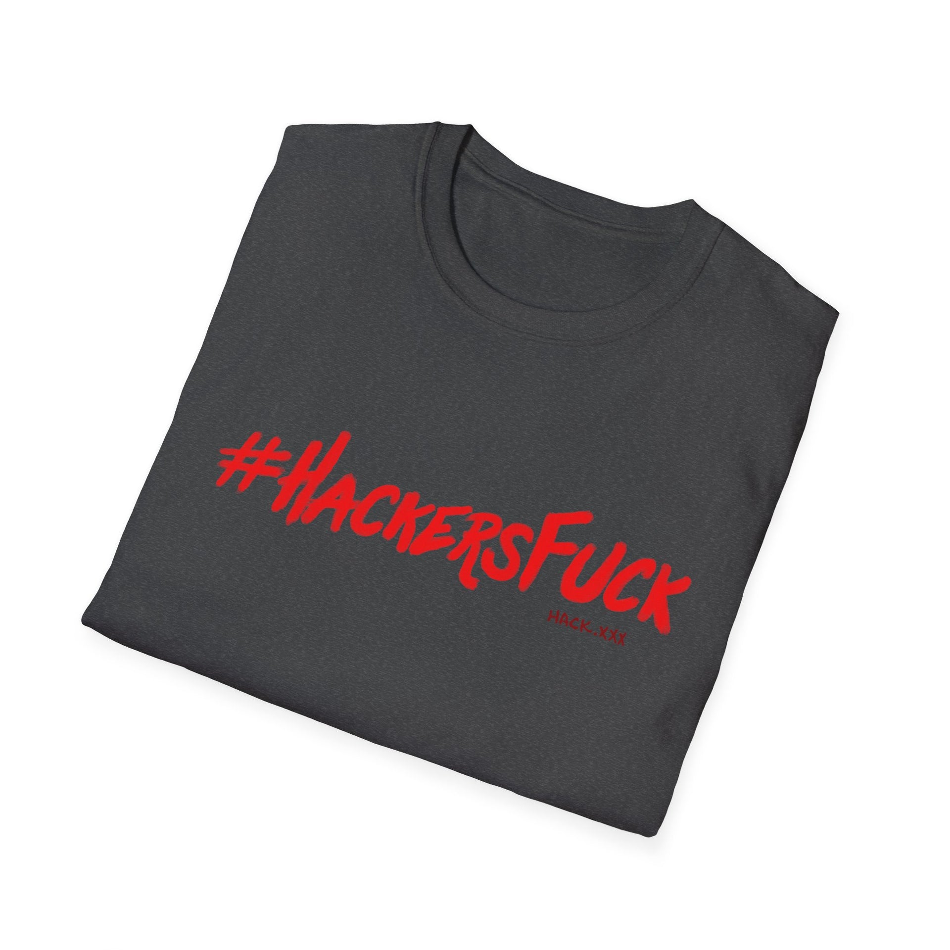 Hashtag hackers suck Unisex Softstyle T-Shirt