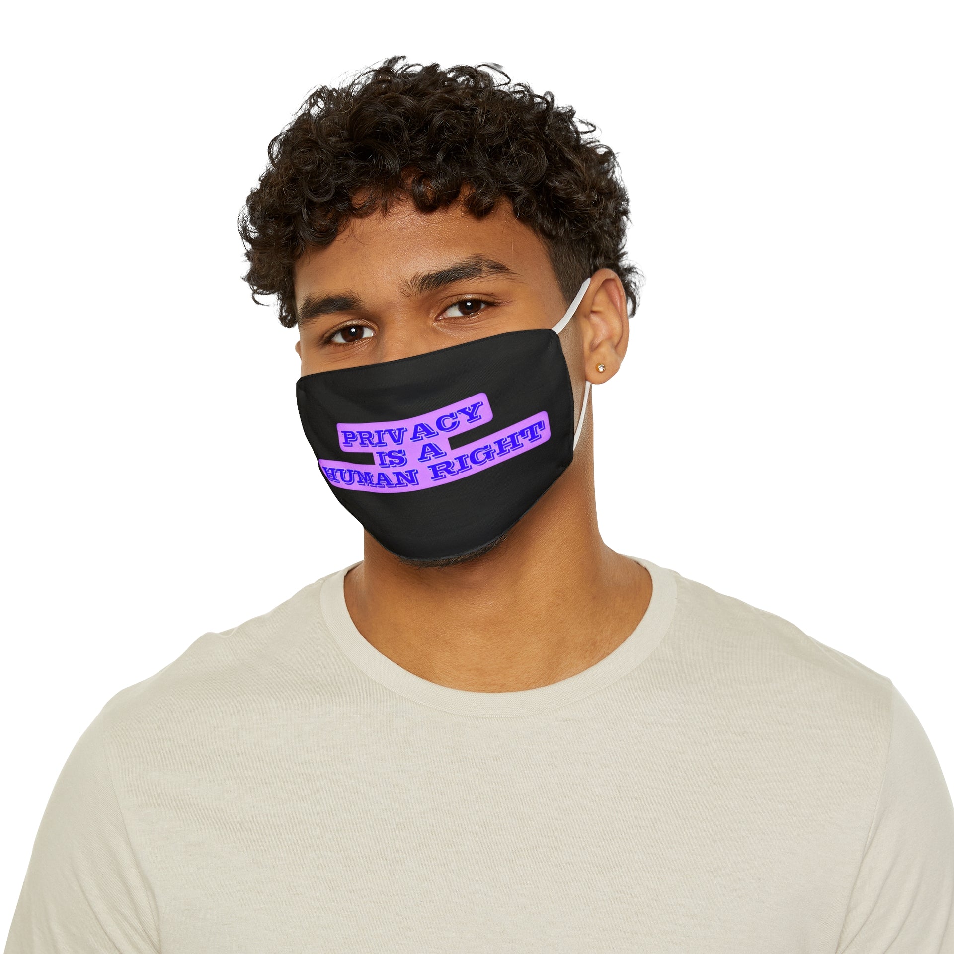Privacy is a human right Snug-Fit Polyester Face Mask