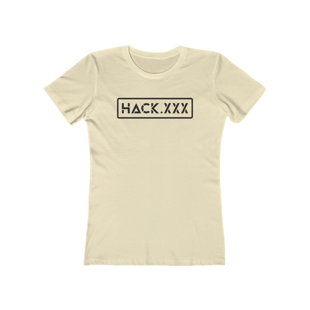 HACK.XXX (Women's Tee - Black Text)