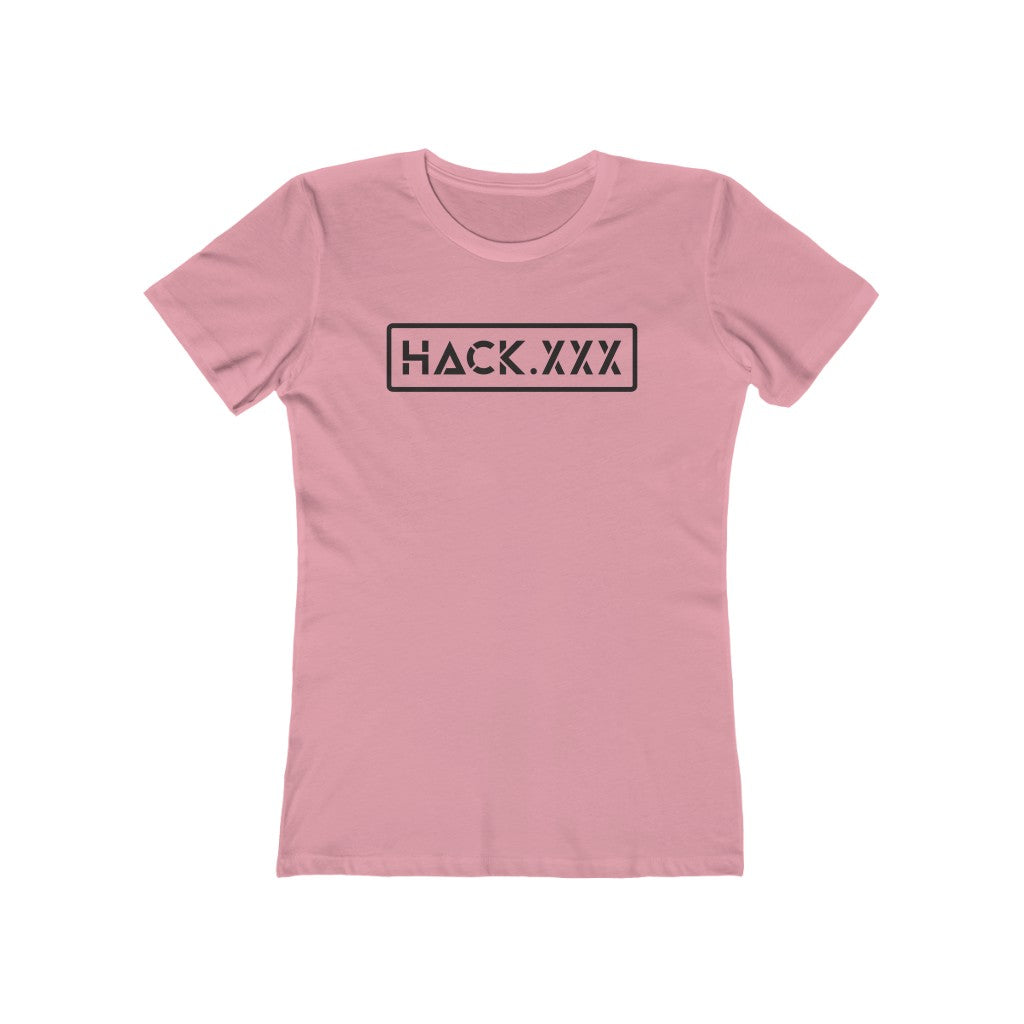 HACK.XXX (Women's Tee - Black Text)