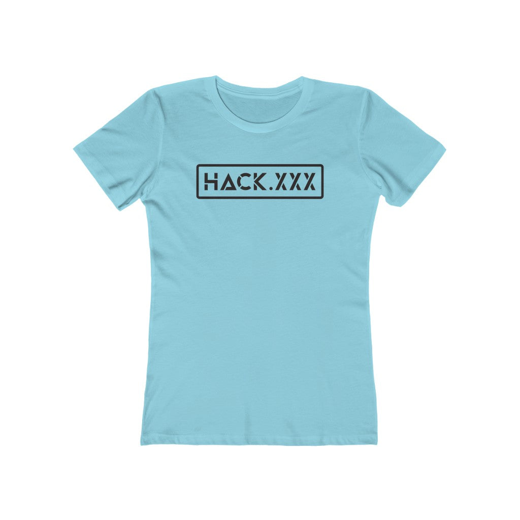 HACK.XXX (Women's Tee - Black Text)