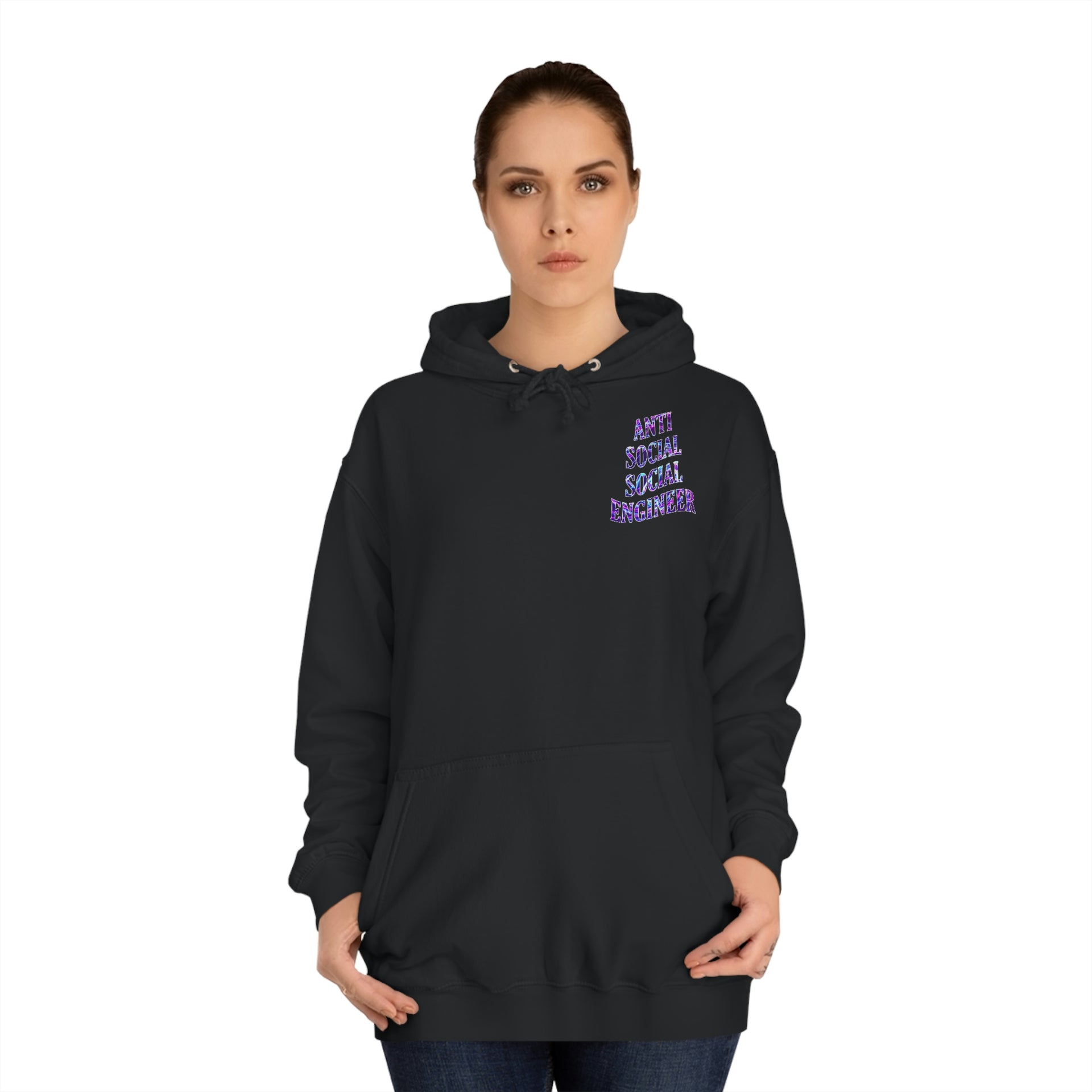 Antisocial Social Engineer Unisex College Hoodie