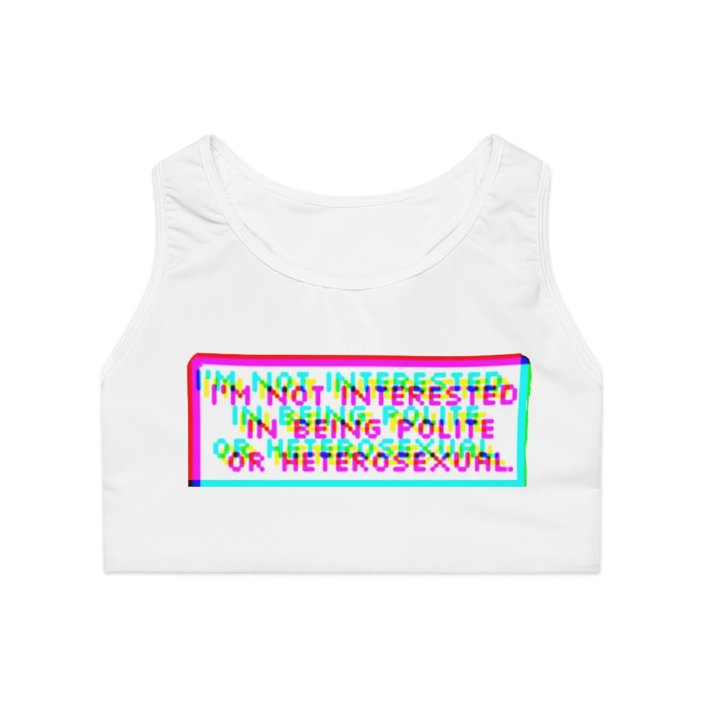Impolite And Gay Sports Bra