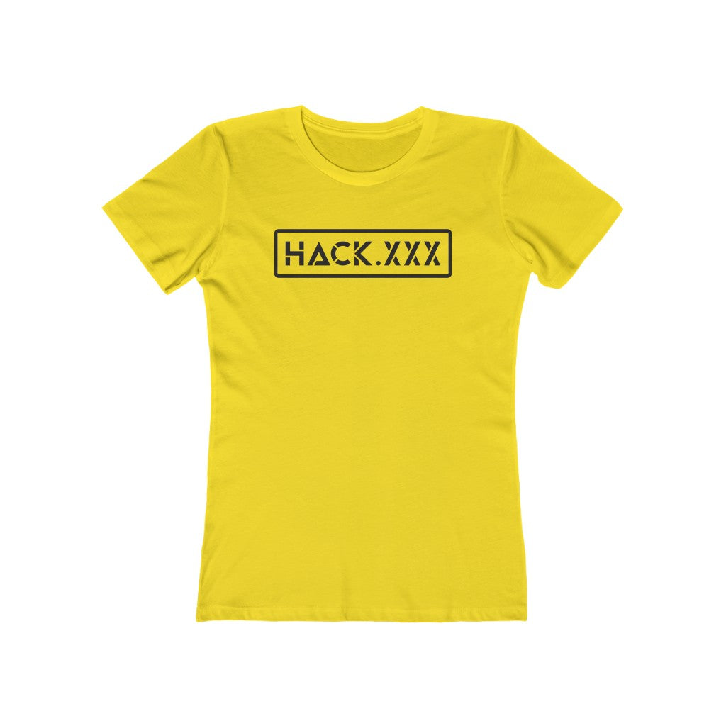 HACK.XXX (Women's Tee - Black Text)