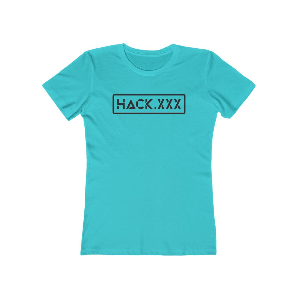 HACK.XXX (Women's Tee - Black Text)