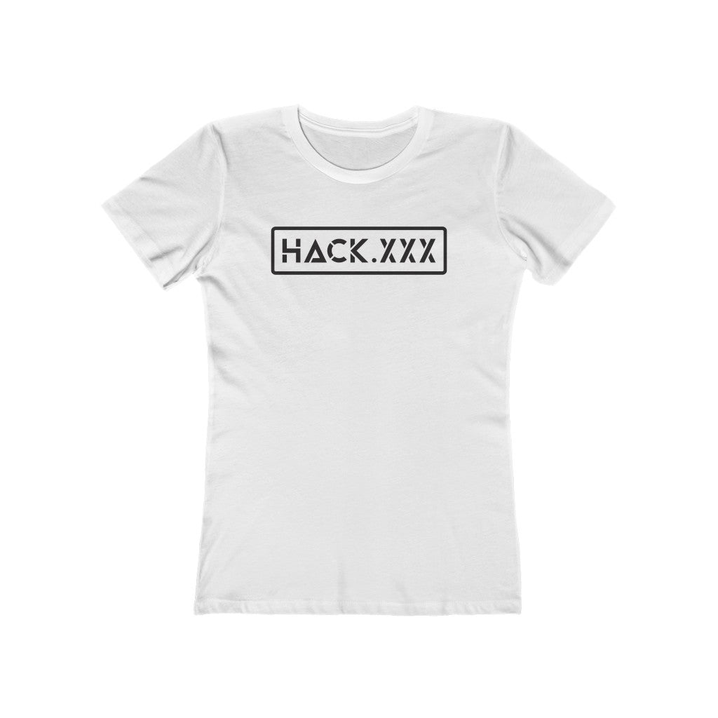 HACK.XXX (Women's Tee - Black Text)