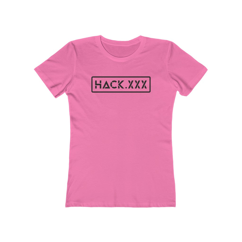 HACK.XXX (Women's Tee - Black Text)