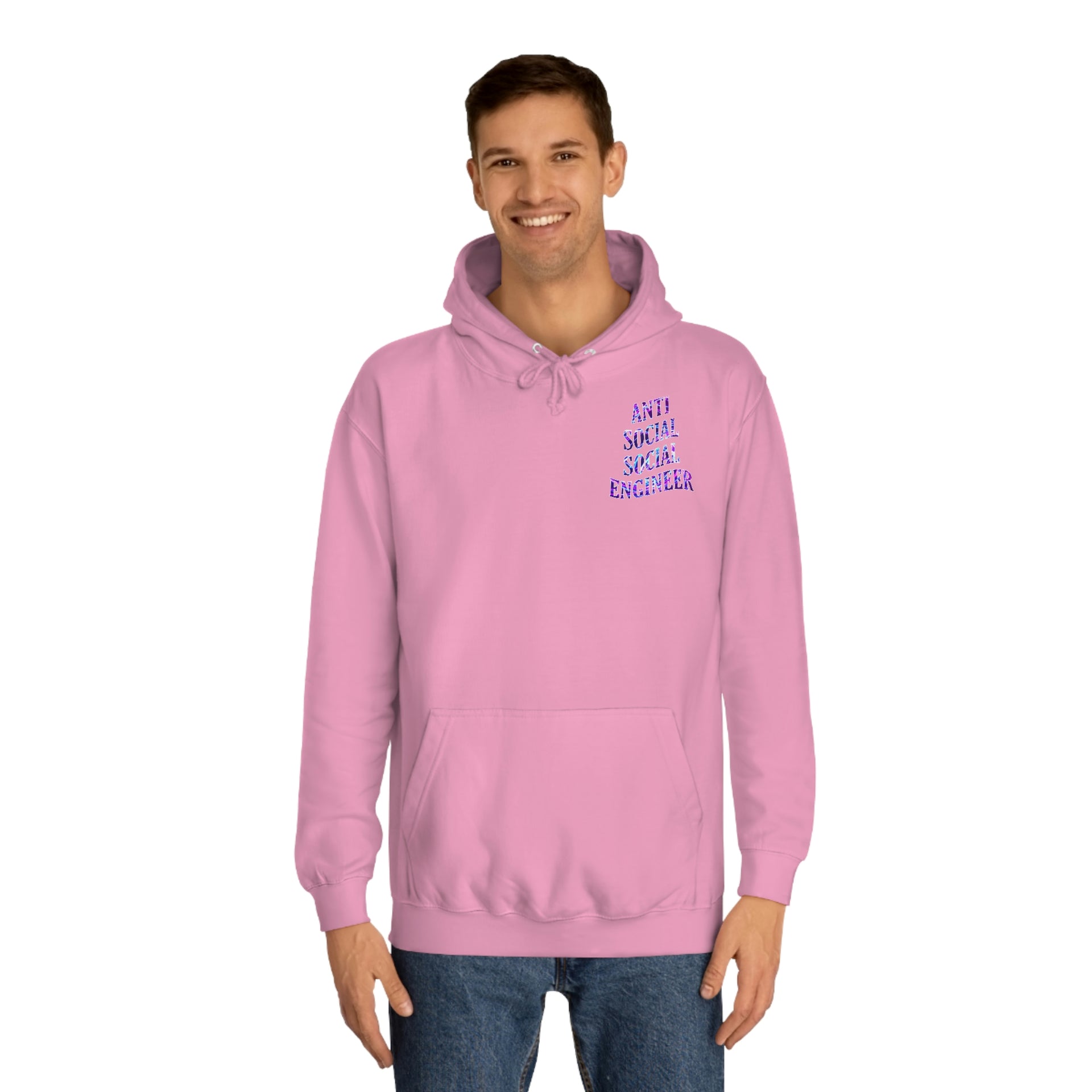 Antisocial Social Engineer Unisex College Hoodie