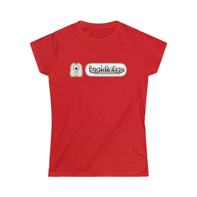 Back Orifice logo Women's Softstyle Tee