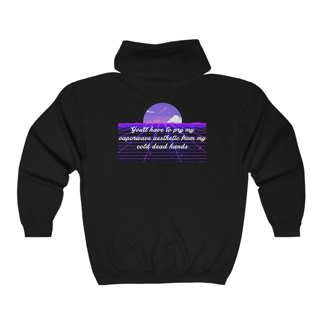Vapor wave aesthetic Unisex Full Zip Hooded Sweatshirt