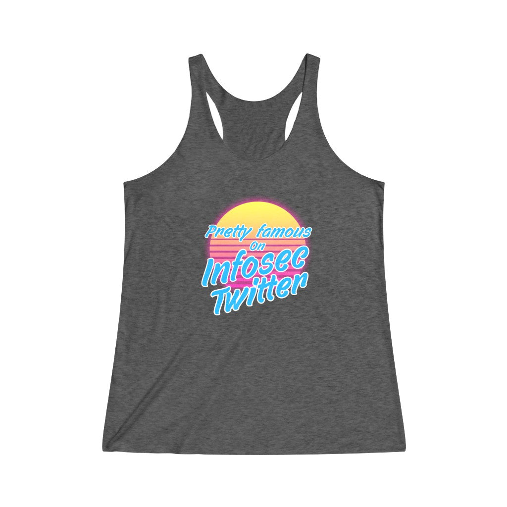 Infosec famous Women's Tri-Blend Racerback Tank
