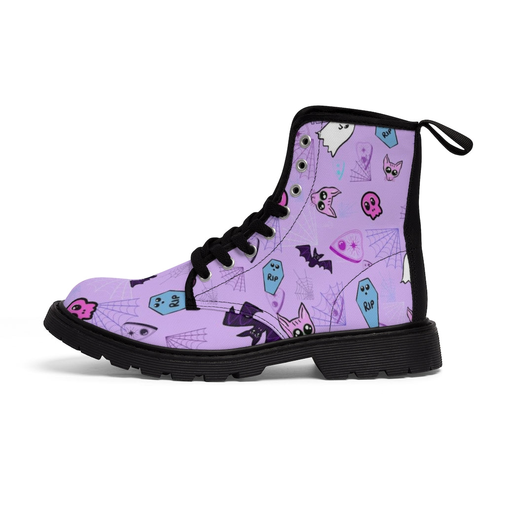Spooky cute Women's Canvas Boots