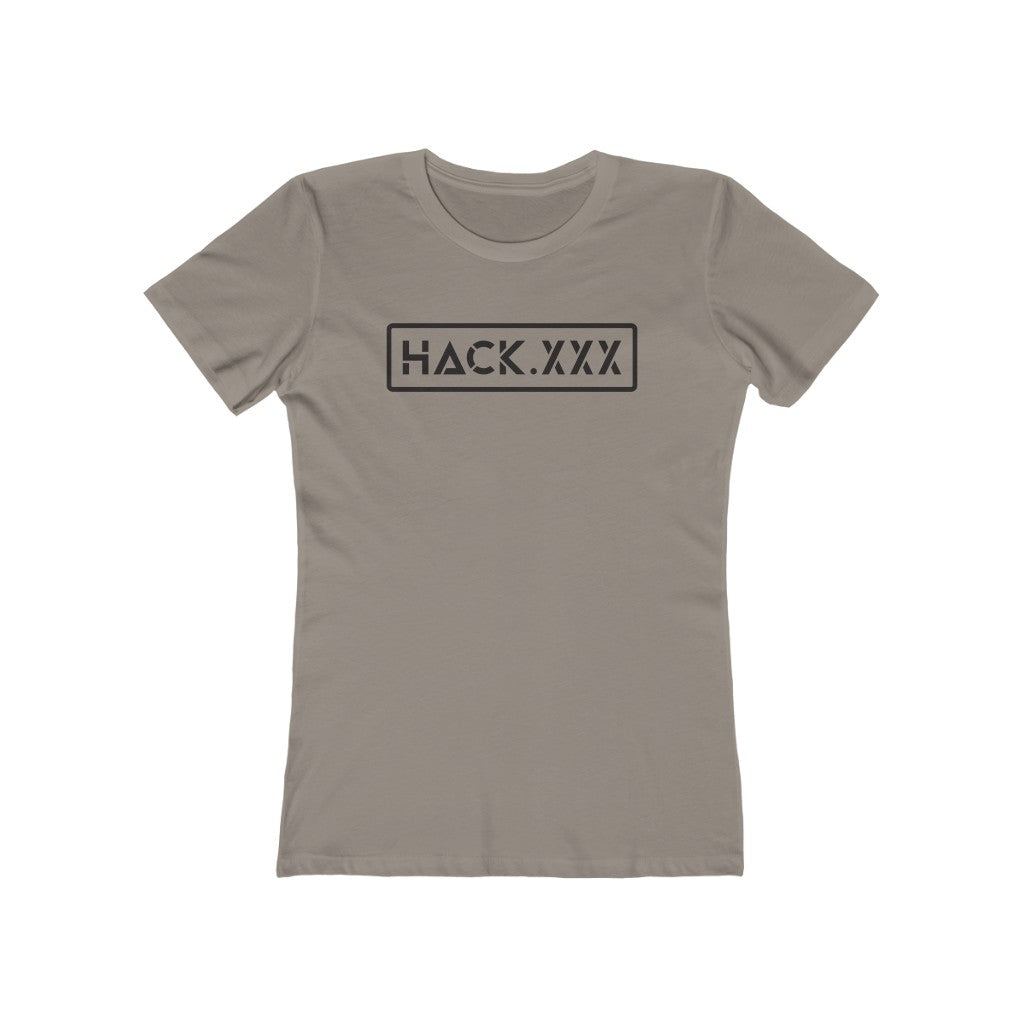 HACK.XXX (Women's Tee - Black Text)