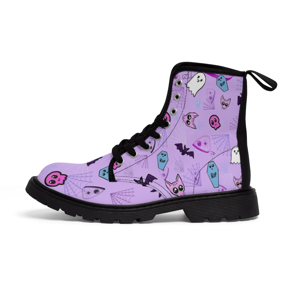 Spooky cute Women's Canvas Boots