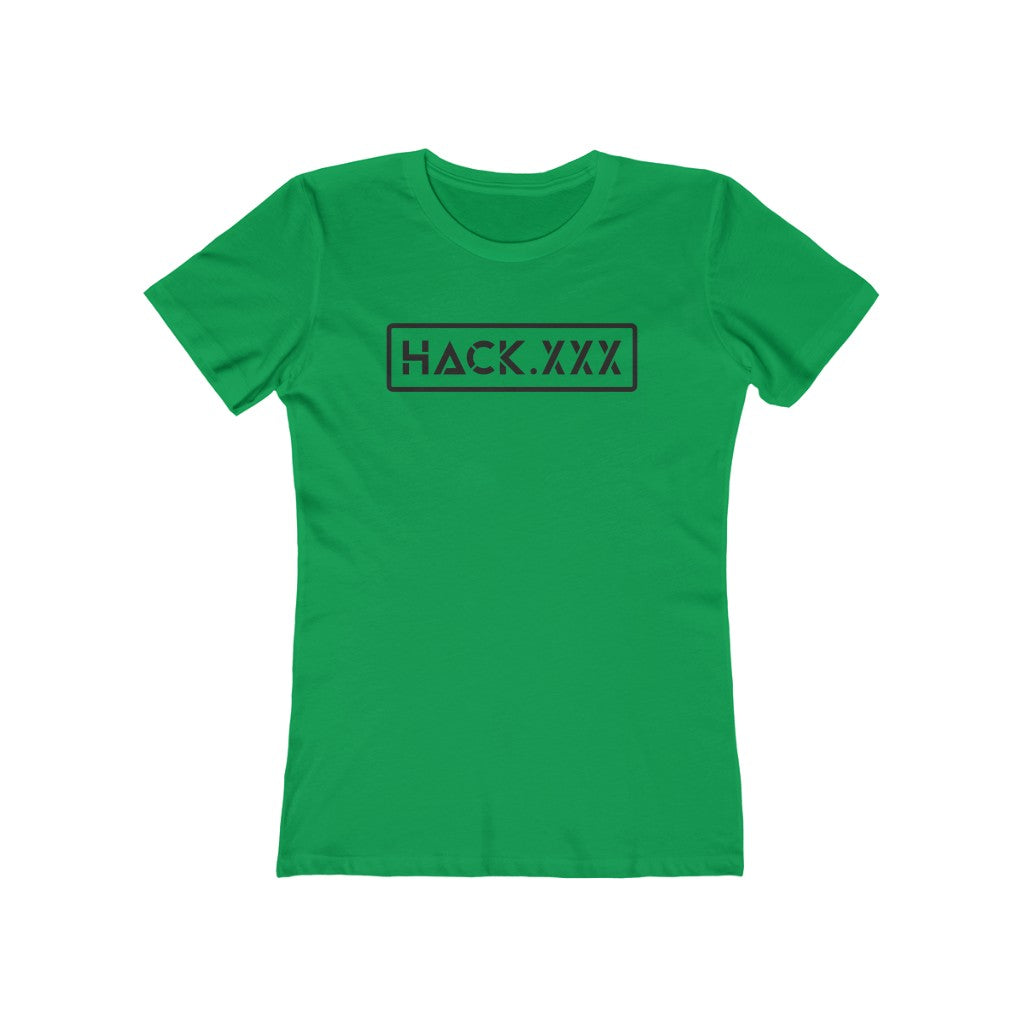 HACK.XXX (Women's Tee - Black Text)