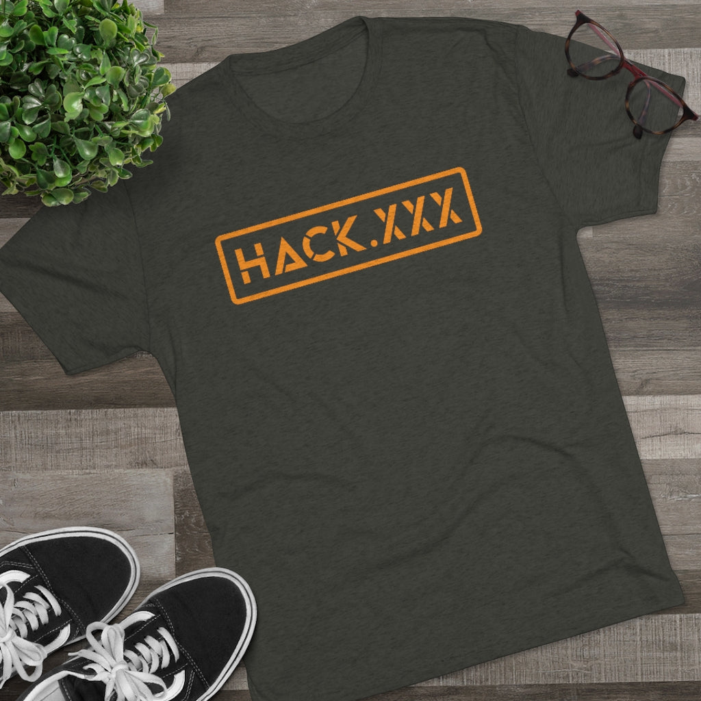HACK.XXX (Men's Tri-Blend Crew Tee)