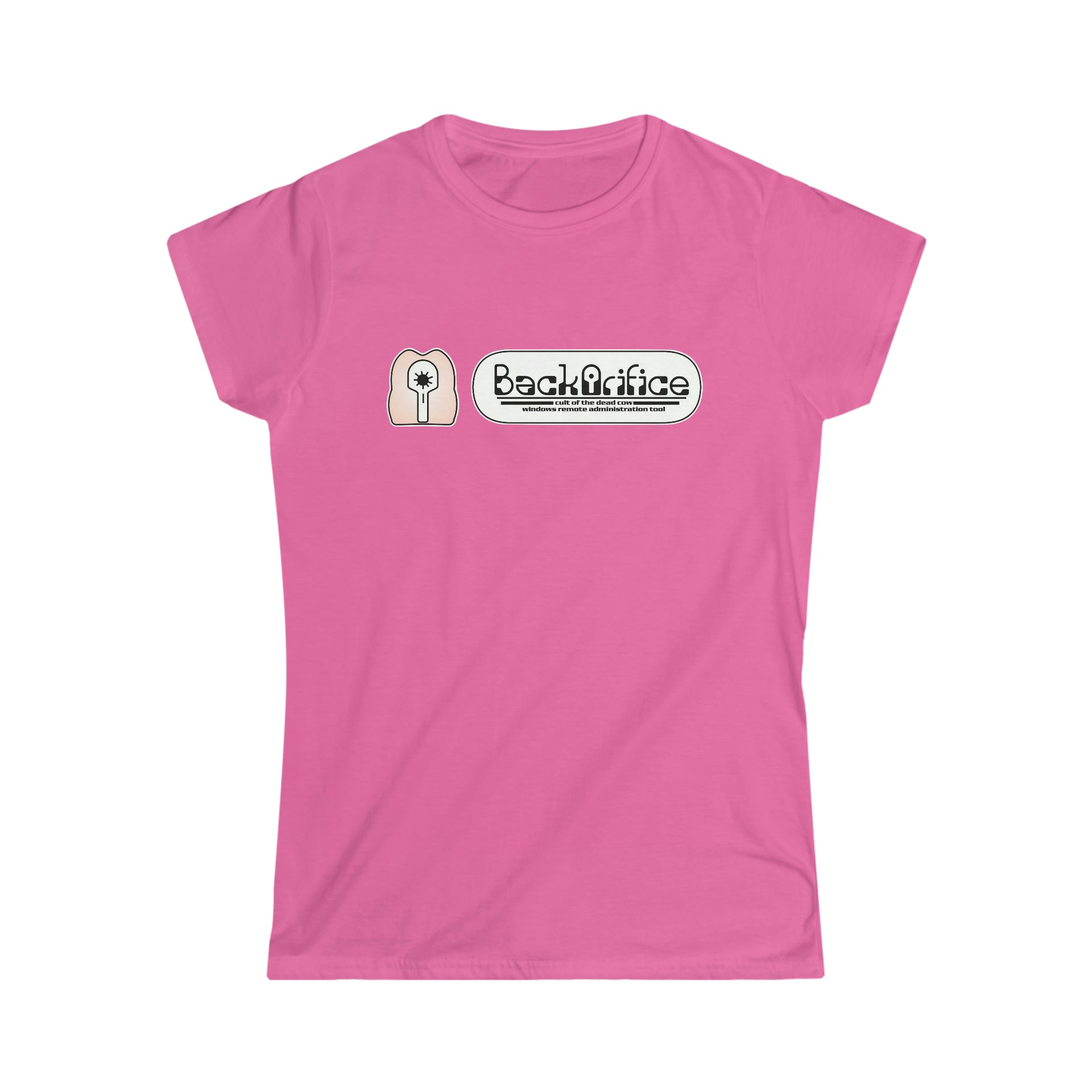 Back Orifice logo Women's Softstyle Tee