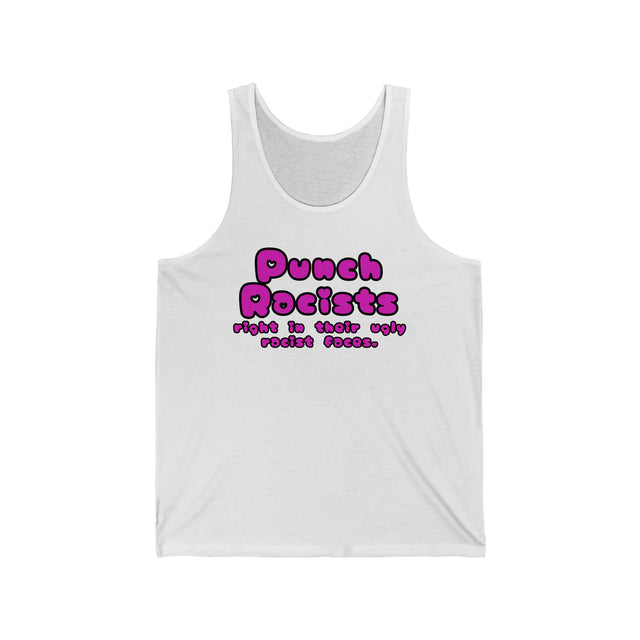 Punch racists Unisex Jersey Tank