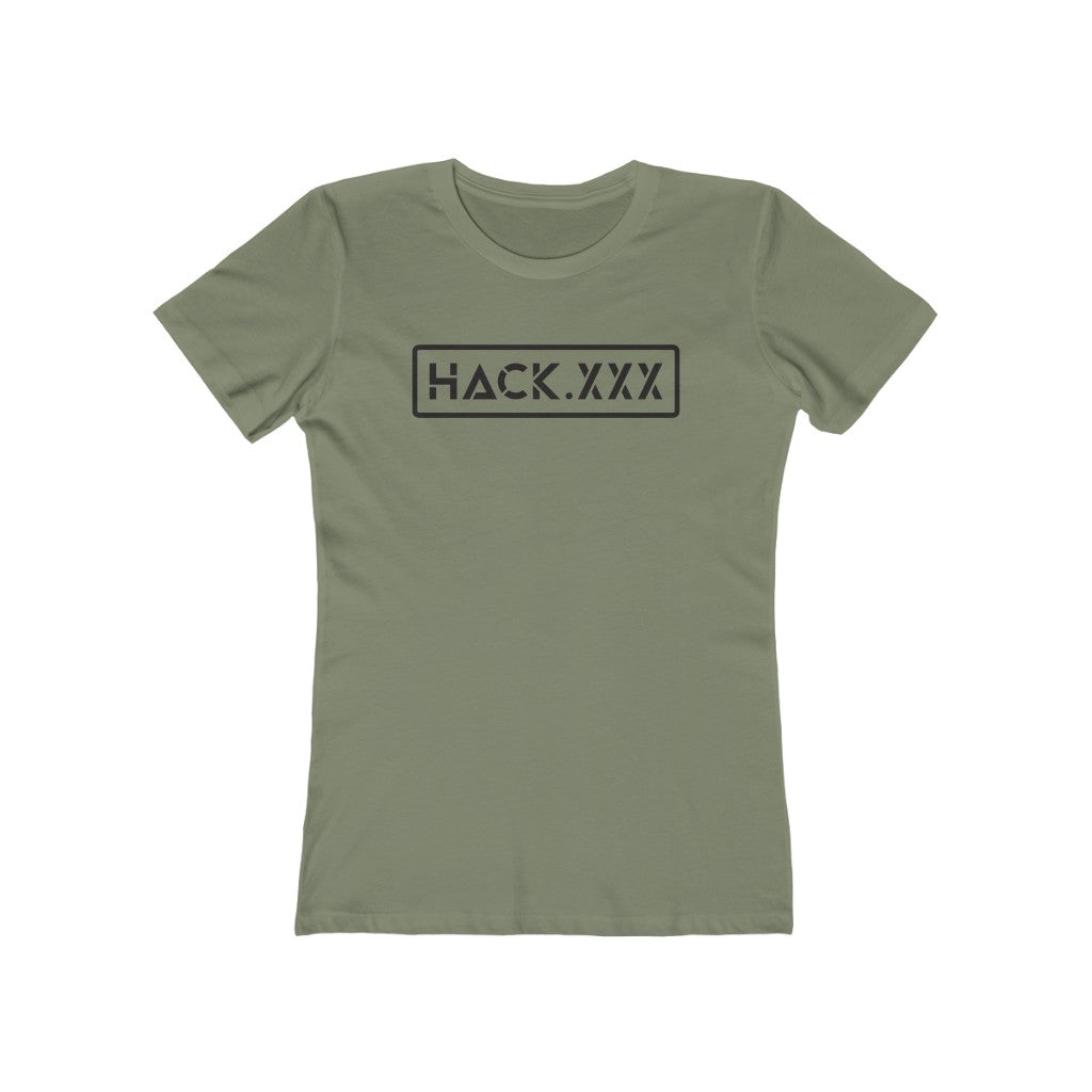 HACK.XXX (Women's Tee - Black Text)