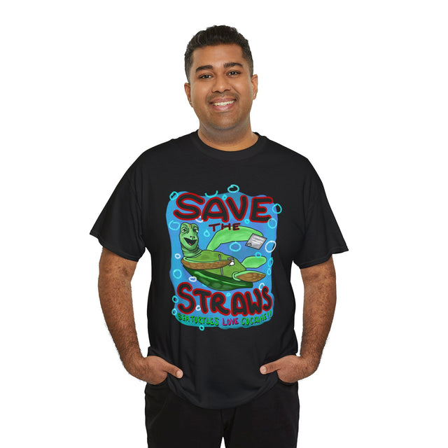 Save the straws Unisex Heavy Cotton Tee