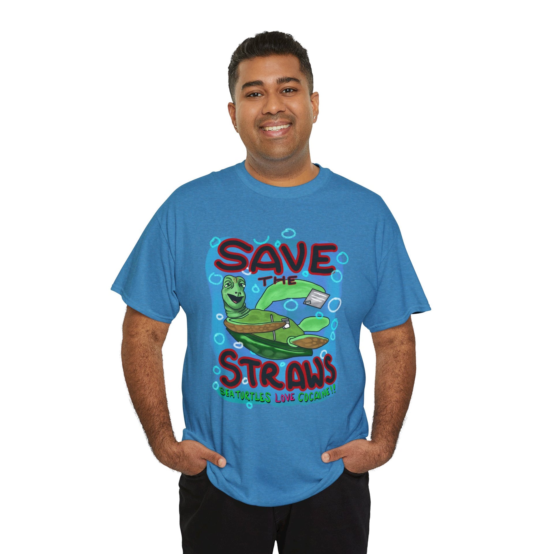 Save the straws Unisex Heavy Cotton Tee