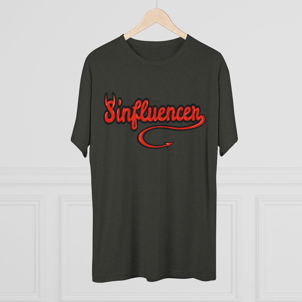 Sinfluencer (Men's Tri-Blend Crew Tee)
