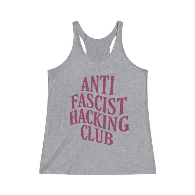 Antifascist hacker club Women's Tri-Blend Racerback Tank